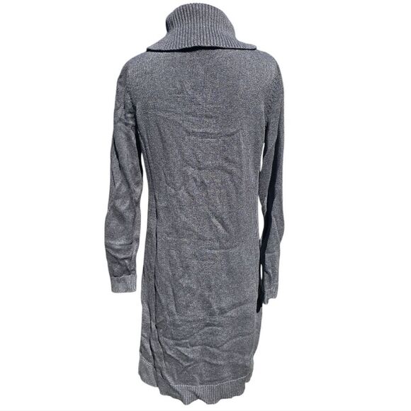 Ann Taylor Turtleneck Sweater Dress in Charcoal Grey Large - Picture 4 of 7